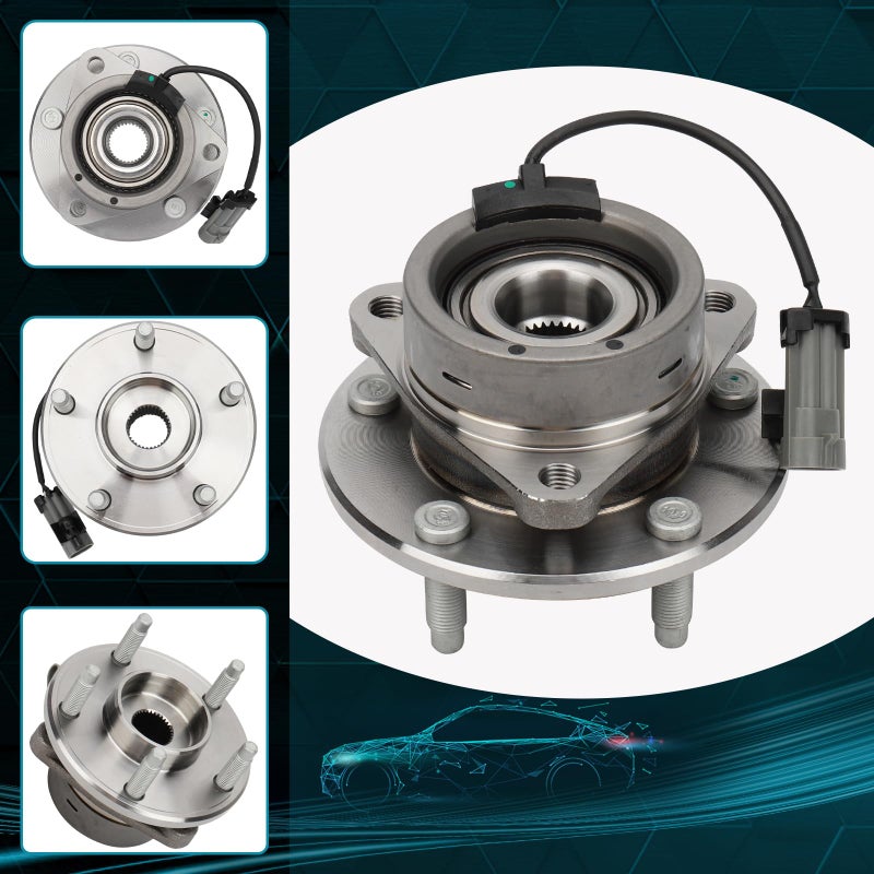 IRONTEK Front Wheel Hub and Bearing Assembly 513206 Compatible for Pontiac 05-06 Pursuit, for Chevrolet 06-11 HHR, for Pontiac 07-09 G5, for Chevrolet Cobalt, W/ABS 5 Lugs Wheel Hub Assembly 2 PCS - Image 3